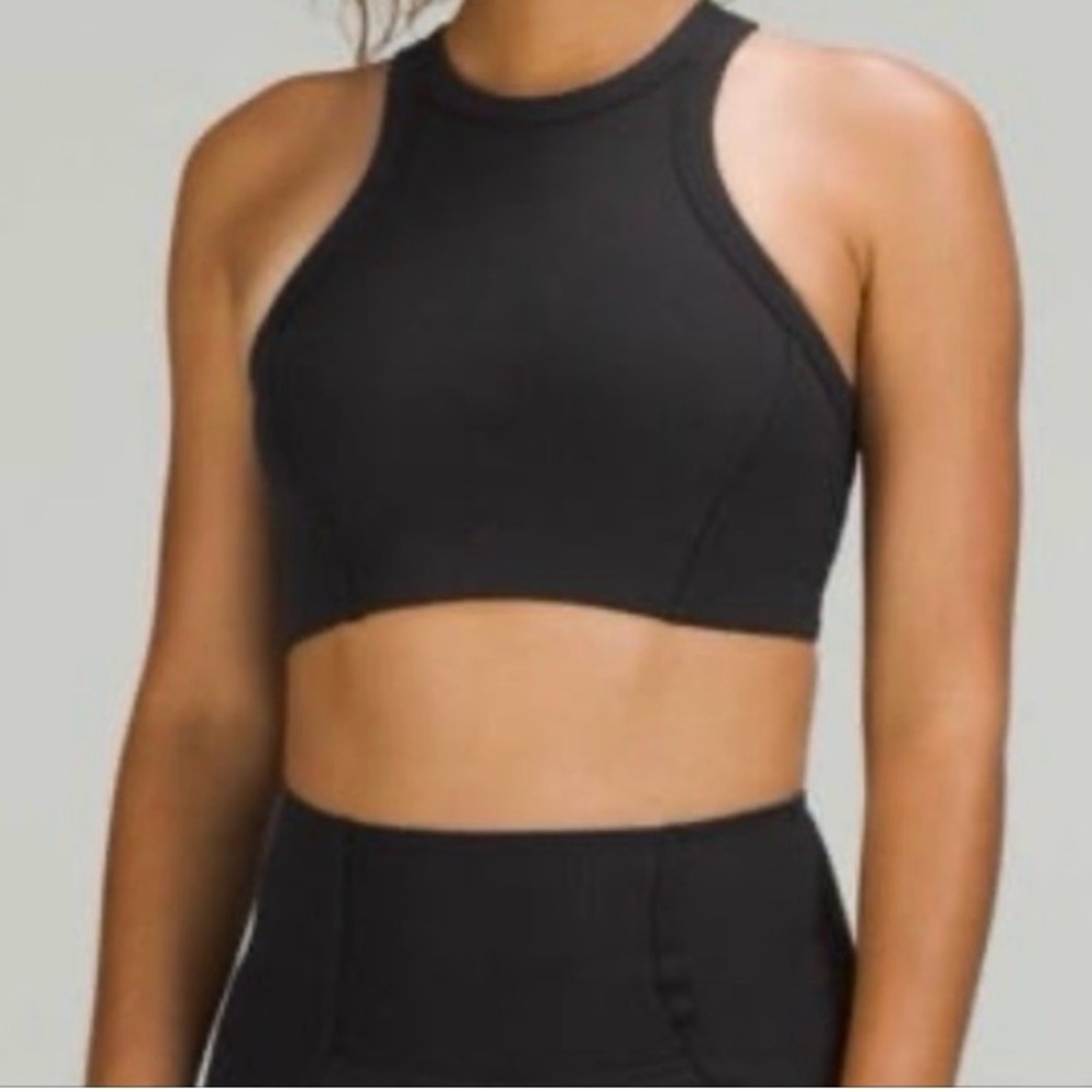 Lululemon ribbed  Racerback Sports Bra with Back Logo